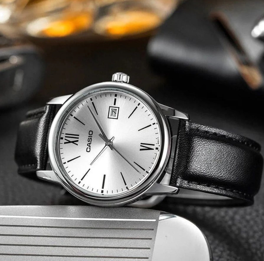 Reloj Hombre CASIO Clásico Cuero NEGRO Cuarzo MTP-V002L-7B3UDF - Main Image