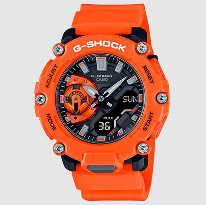 Reloj Hombre CASIO G-SHOCK GA-2200M-4ADR Sport Digital Naranjo Correa Caucho