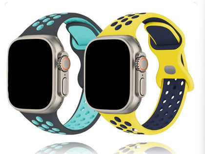 Correa de Silicona Deportiva con ventilación Para Apple Watch  Diferentes Colores