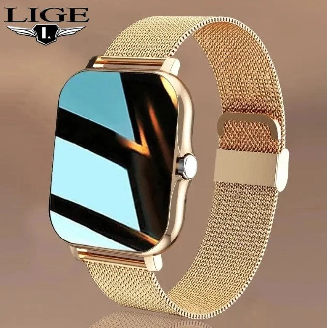Smartwatch Reloj LIGE Mujer Compatible con Iphone y Android Acero Inoxidable, Bluetooth 5.0