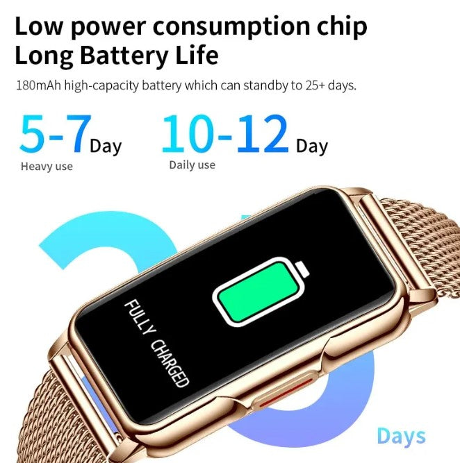 Reloj Mujer Smartwatch LIGE FRAUEN DoradoIphone y Android