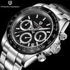 Reloj Hombre PAGANI DAYTONA BLACK, Sport Cuarzo Acero Inoxidable Cristal de Zafiro