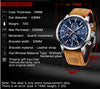 Reloj Hombre BENYAR TURBINE Clásico-Sport Cuarzo Cuero Genuino, CAFÉ Cristal Mineral BENYAR