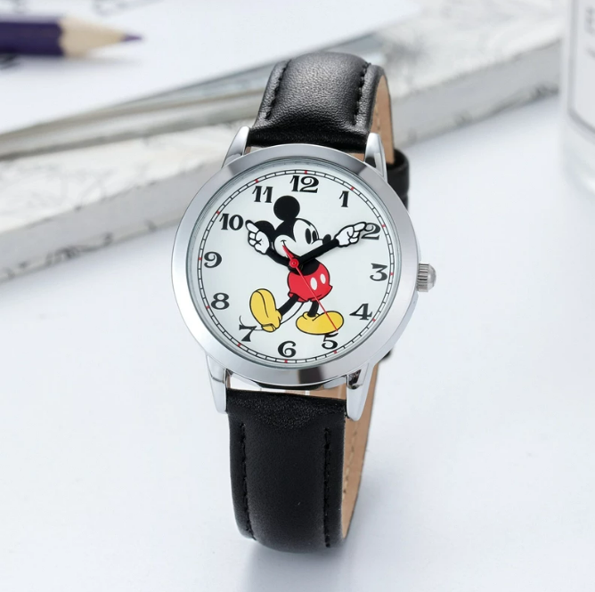 Reloj Hombre/Mujer Disney Mickey Mouse Cuarzo 100% Original Correa Cuero
