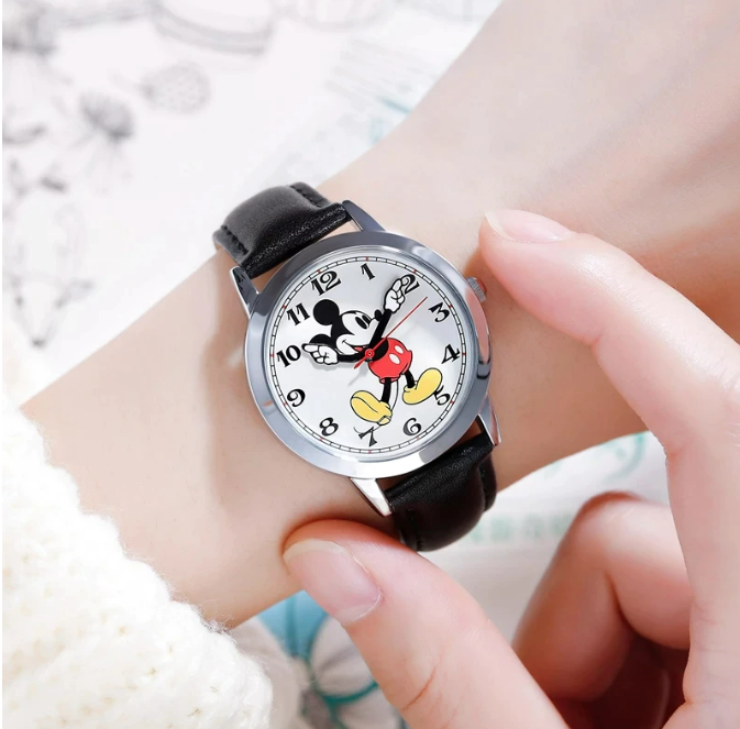 Reloj Hombre/Mujer Disney Mickey Mouse Cuarzo 100% Original Correa Cuero