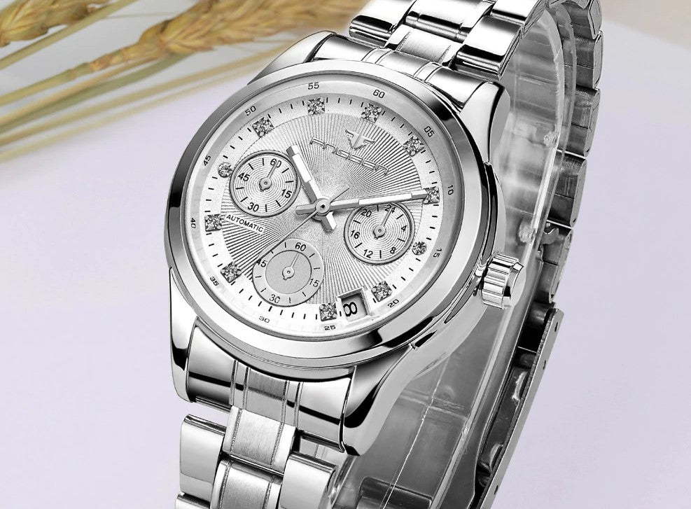 Reloj Mujer FNGEEN STELLA Clásico Automático Acero Inoxidable Cristal Mineral