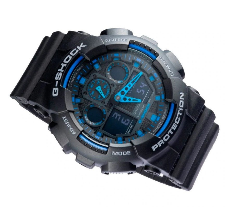 Reloj Hombre CASIO G-SHOCK GA-100-1A2DR Sport Digital Negro Correa Cau – HBW  Zurich Relojes