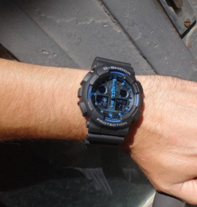 Reloj Hombre CASIO G-SHOCK GA-100-1A2DR Sport Digital Negro Correa Cau –  HBW Zurich Relojes