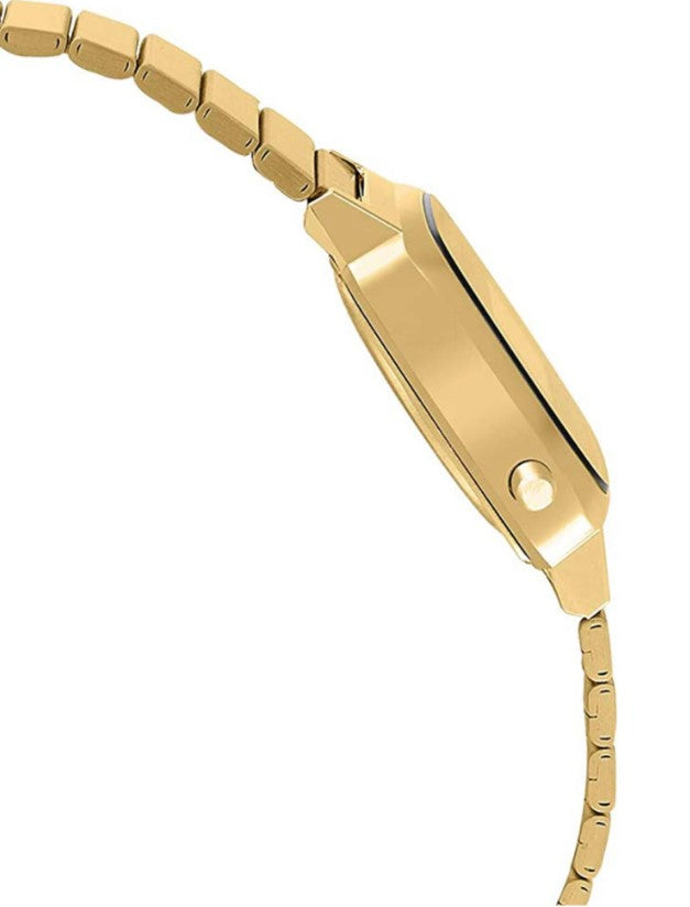 Casio LA670WGA-9 Reloj de cuarzo de acero inoxidable dorado con esfera  digital para mujer, Oro, Reloj de cuarzo