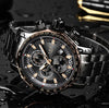 Reloj Hombre LIGE SOLID Clásico-Sport Cuarzo Acero Quirúrgico Cristal Mineral Diamantado