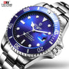 Reloj Hombre TEVISE LANCASTER BLUE Clásico-Sport Automático Acero Quirúrgico Cristal Mineral Diamantado
